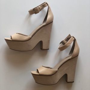 ZARA Faux Suede Wedge